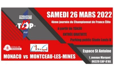 4ème journée du chapionnat de France Élite : L’etoile de Monaco versus Montceau les Mines le 26 mars 2022